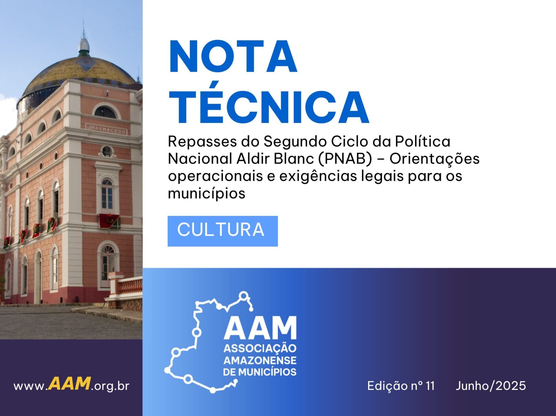 NOTA TÉCNICA 011 - REPASSES DO SEGUNDO CICLO DA POLÍTICA NACIONAL ALDIR BLANC (PNAB)