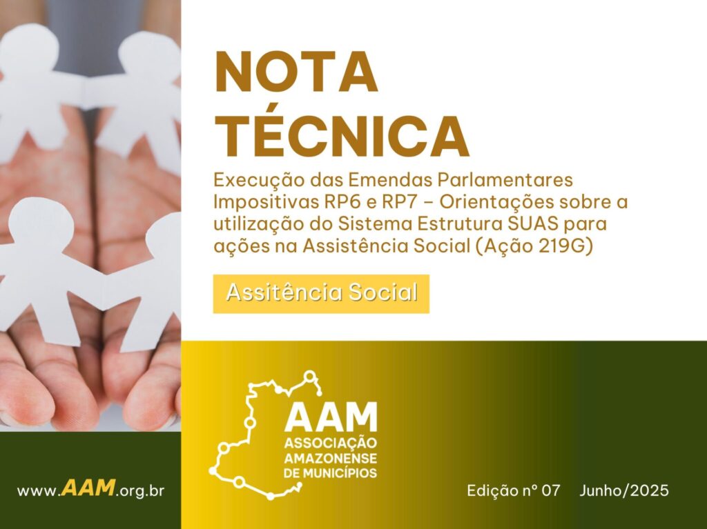 NOTA TÉCNICA 007 - Orientações sobre a utilização do Sistema Estrutura SUAS para ações na Assistência Social