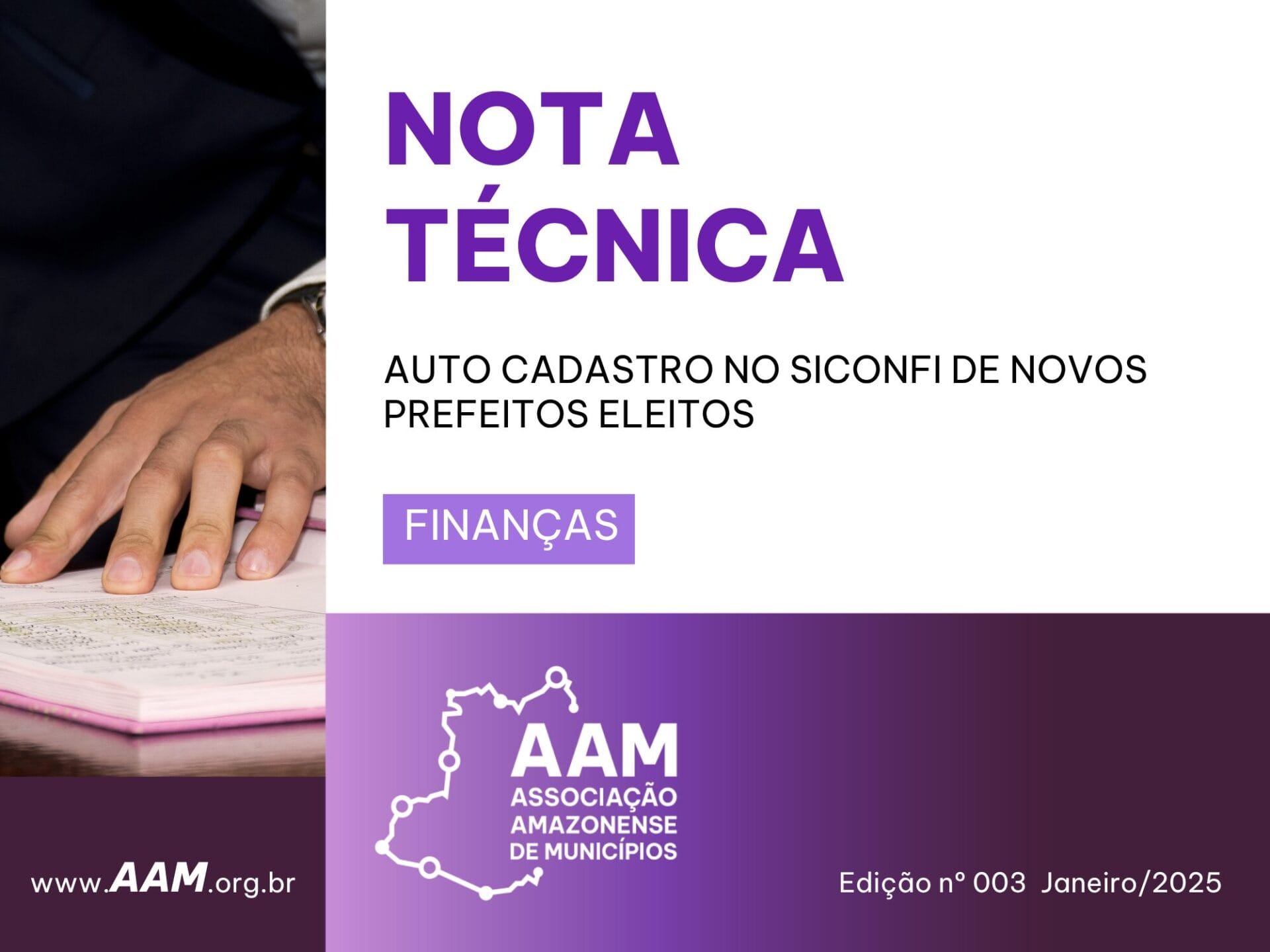 NOTA TÉCNICA - 003 - AUTO CADASTRO NO SICONFI DE NOVOS PREFEITOS ELEITOS