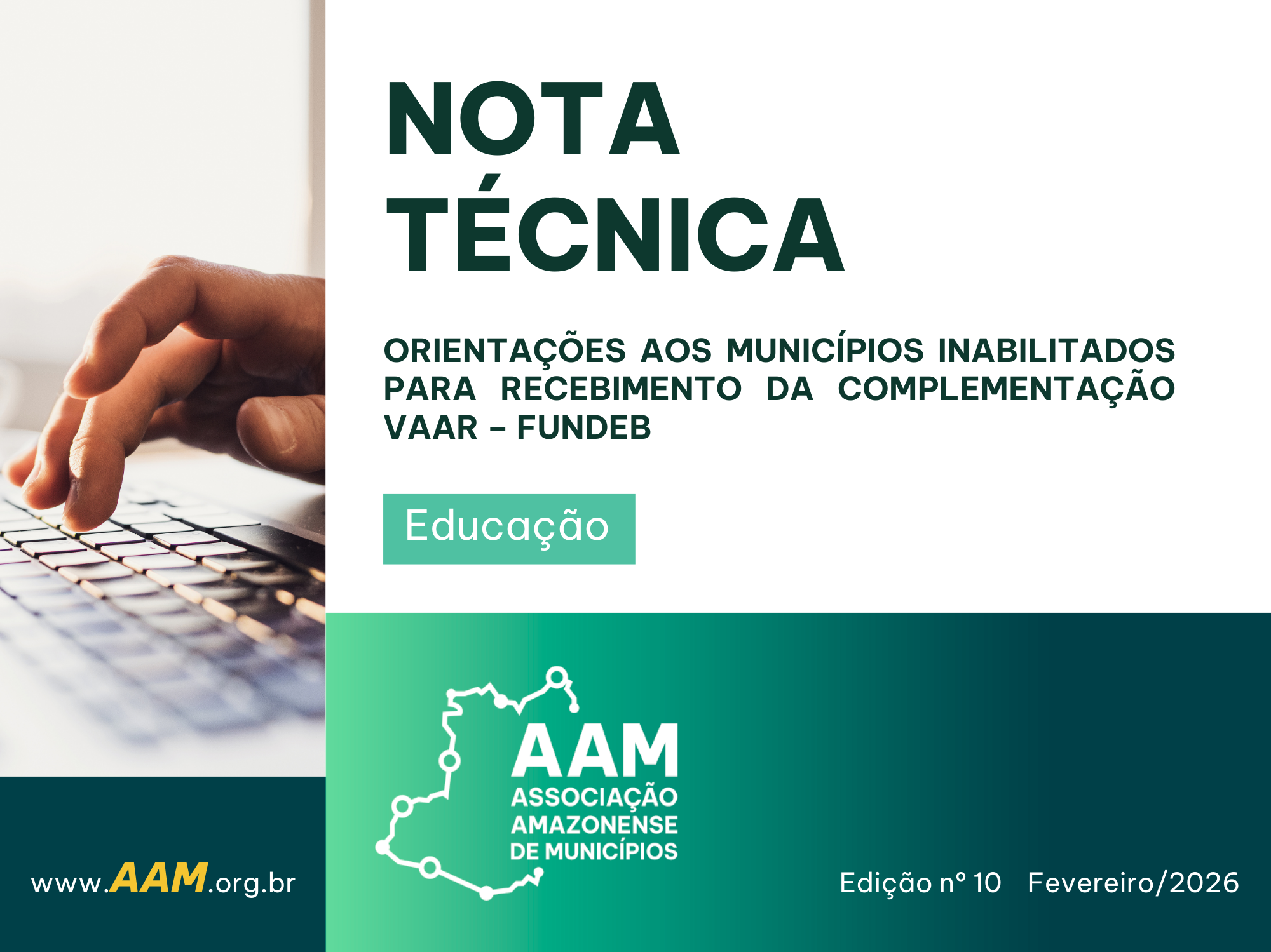 NOTA TÉCNICA - 10 - 2026 - ORIENTAÇÕES AOS MUNICÍPIOS INABILITADOS PARA RECEBIMENTO DA COMPLEMENTAÇÃO VAAR – FUNDEB