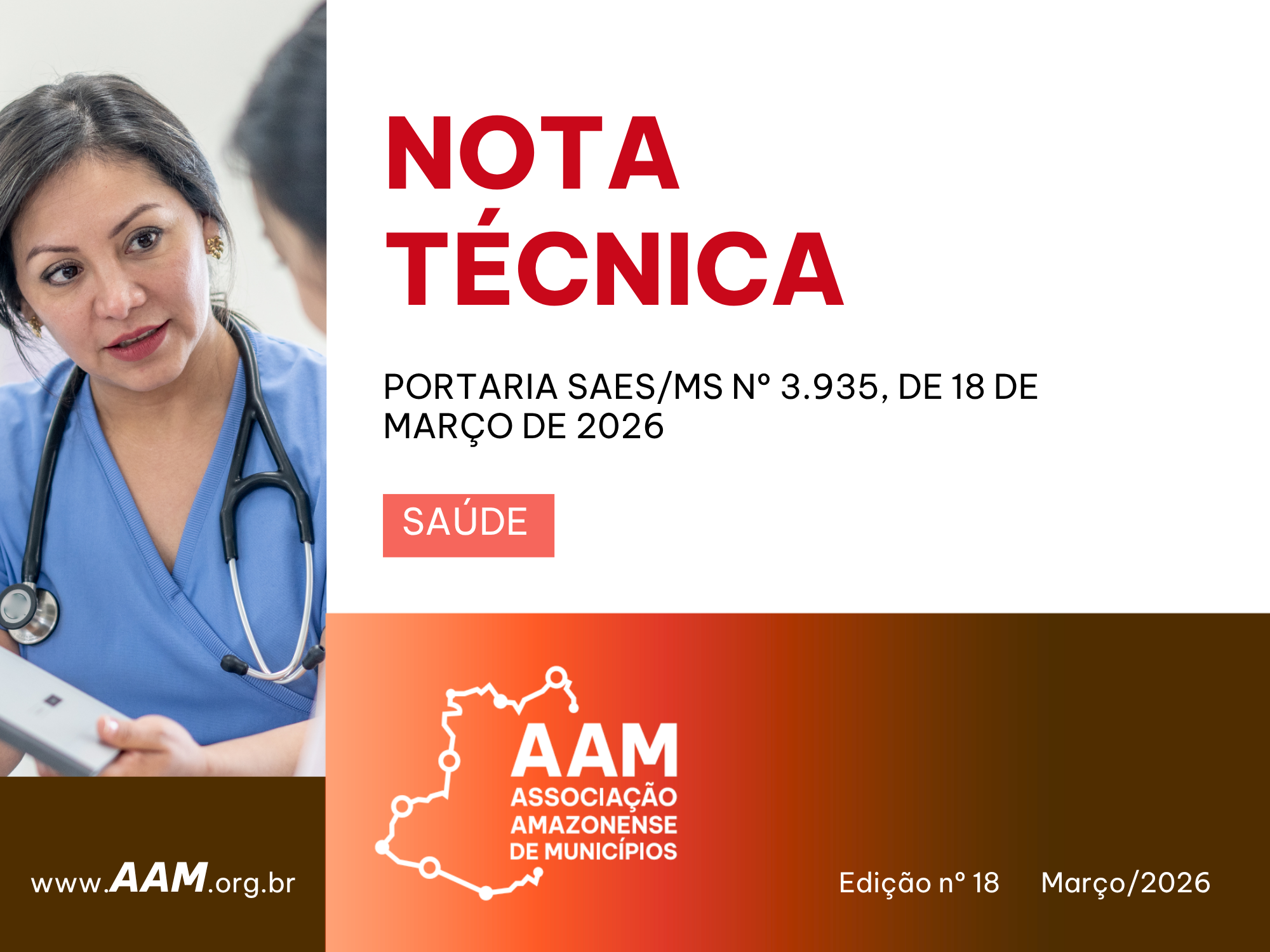 NOTA TÉCNICA - 18 - PORTARIA SAES/MS Nº 3.935, DE 18 DE MARÇO DE 2026