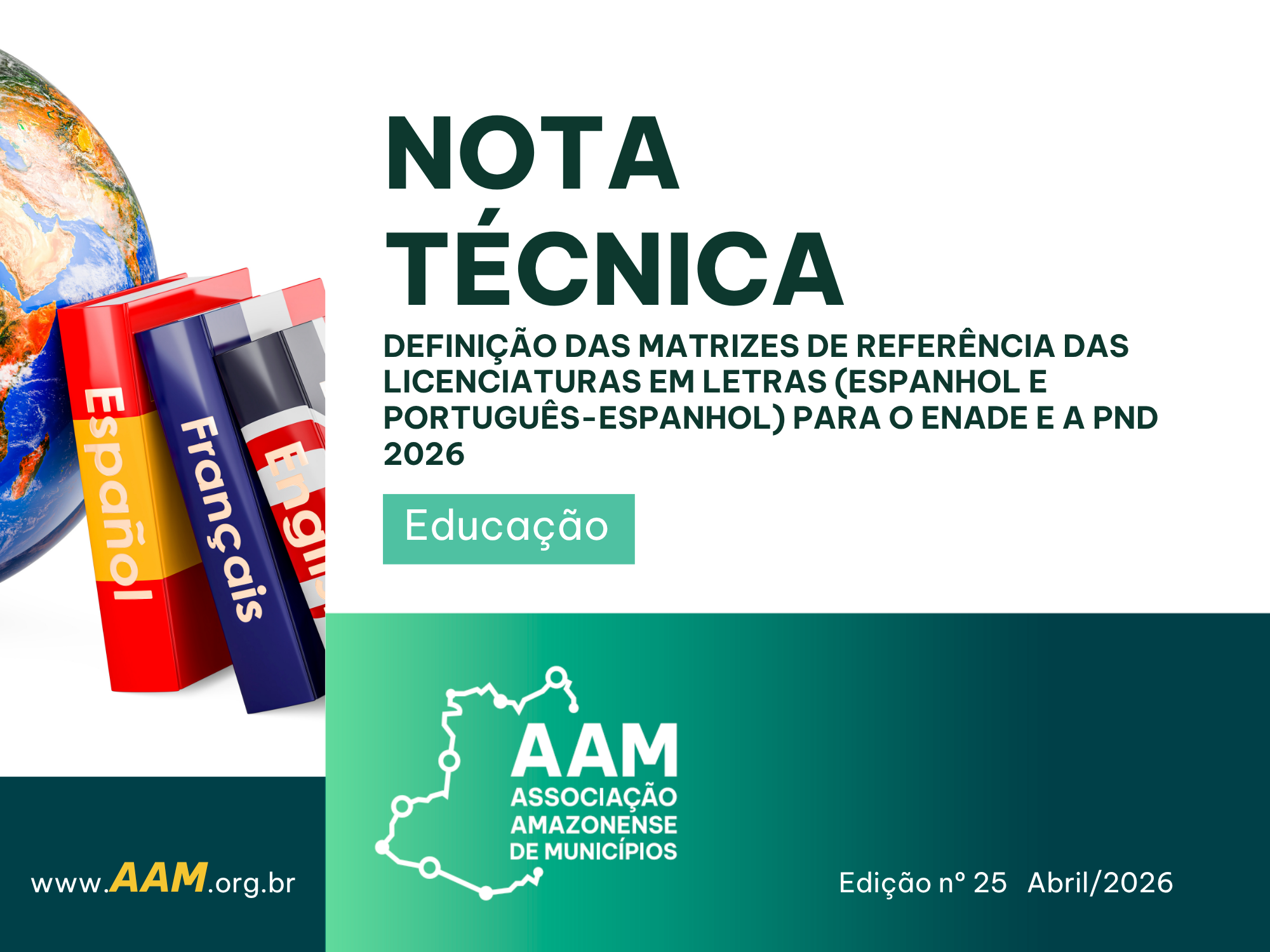 NOTA TÉCNICA – 25 – 2026 – DEFINIÇÃO DAS MATRIZES DE REFERÊNCIA DAS LICENCIATURAS EM LETRAS (ESPANHOL E PORTUGUÊS-ESPANHOL) PARA O ENADE E A PND 2026